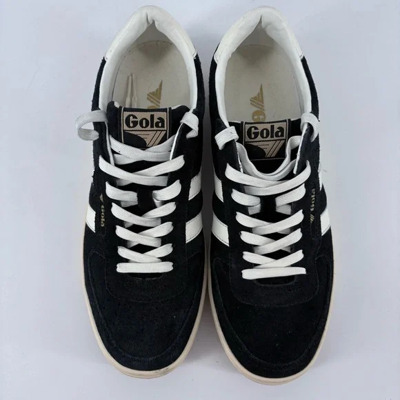 GOLA Exclusive Hawk Suede Sneakers Black Off White - Picture 5 of 11